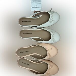 Amazon Essentials Women's Flats - white and pink